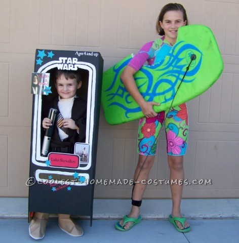 We love Bethany Hamilton. She is a positive role model and a true inspiration. My daughter decided to honor her by being her for halloween. It was a