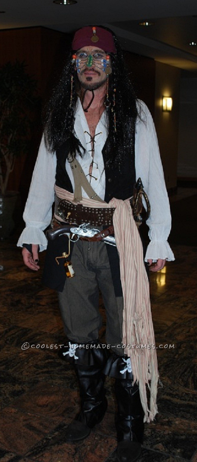 Coolest Captain Jack Sparrow Homemade Halloween Costume