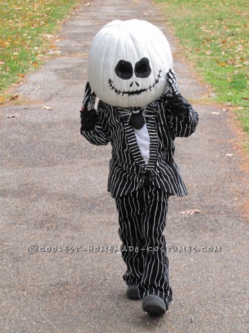 He is four, and his favorite movie is The Nightmare Before Christmas…. It's Halloween time, so he wants to be Jack the Pumpkin King, of cours