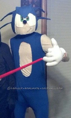 I decided to go as Sonic The Hedgehog this year, but knew I'd run into problems. The only way to get the costume was to to make it, couldn't fi