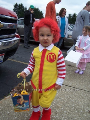 I have a curly headed boy who loves McDonald’s… and he needed a haircut… if there was one year to be Ronald McDonald, without usi