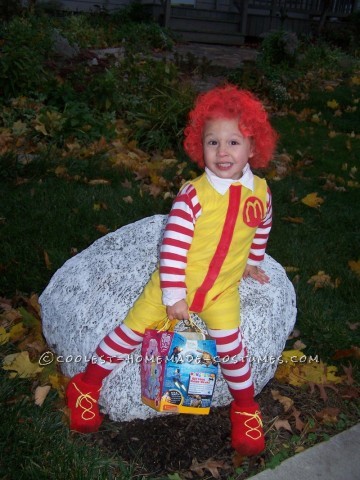 I have a curly headed boy who loves McDonald’s… and he needed a haircut… if there was one year to be Ronald McDonald, without usi