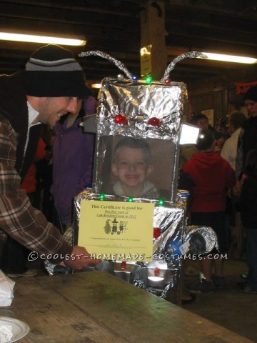 My son who is 8 has started a tradition for me for Trick-Or-Treating. He loves homemade costumes. He has been a bath tub of bubbles, zombie who died