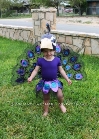 This toddler peacock costume is honestly very time consuming and has many tedious steps, but will be beautiful and well worth the time once completed