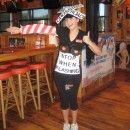 This was my favorite Halloween costume I have ever done. I work at Hooters and all the girls always wear skimpy outfits so I wanted to change it up a