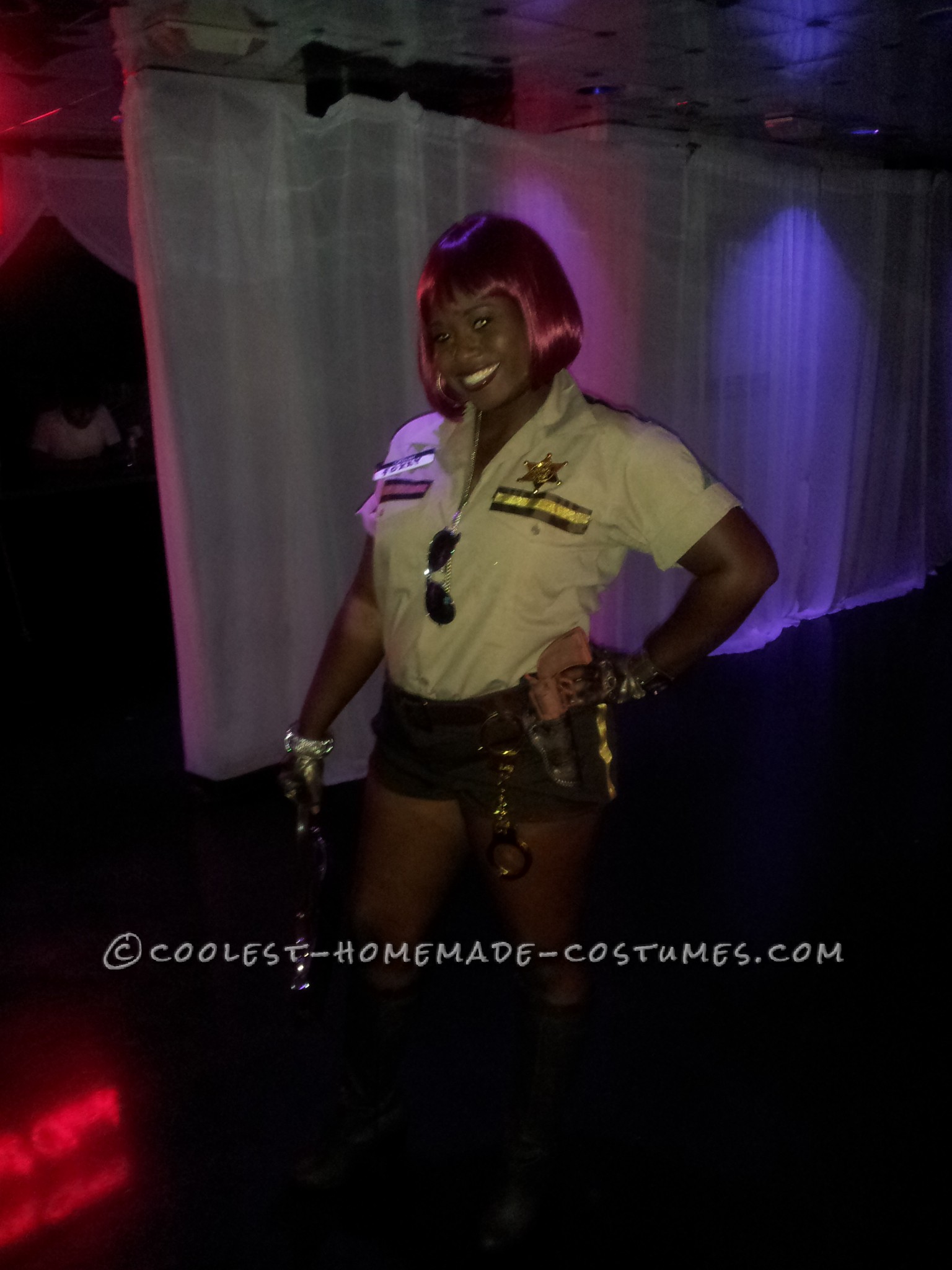 This costume started as a sheriff costume for a walking dead party. I decided to turn it into a sexy version for a club party. I bought the shirt and