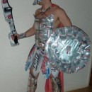 I am wearing this costume in both pictures. The idea came to me after I watched the movie 300. I was enjoying a mid-day beer (Coors Light is my favor