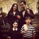 This year I wanted to pick a costume for my family of four. One of our favorite movies is The Addams Family, and it was a perfect fit for us, and ver