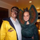 My boyfriend is a huge Jurassic Park fan so we went as Dennis Nedry and the Dilophosaurus that spit on him from the movie. I used a Jack Sparrow pira