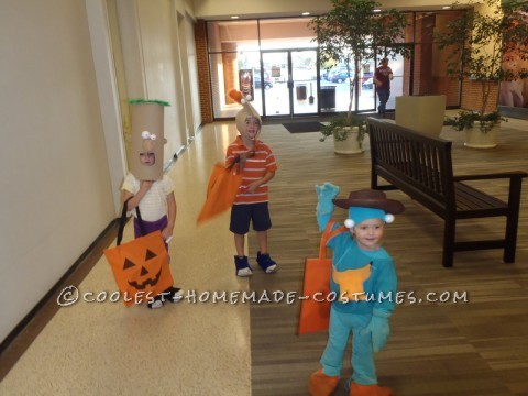 Awesome Family Costume: Phineas, Ferb, Agent P. and Dr. Doofenshmirtz