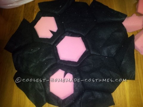  Of course my son doesn't want to be anything easy.lol But I love to sew and this is my one chance to shine.  I went to cut octagons,