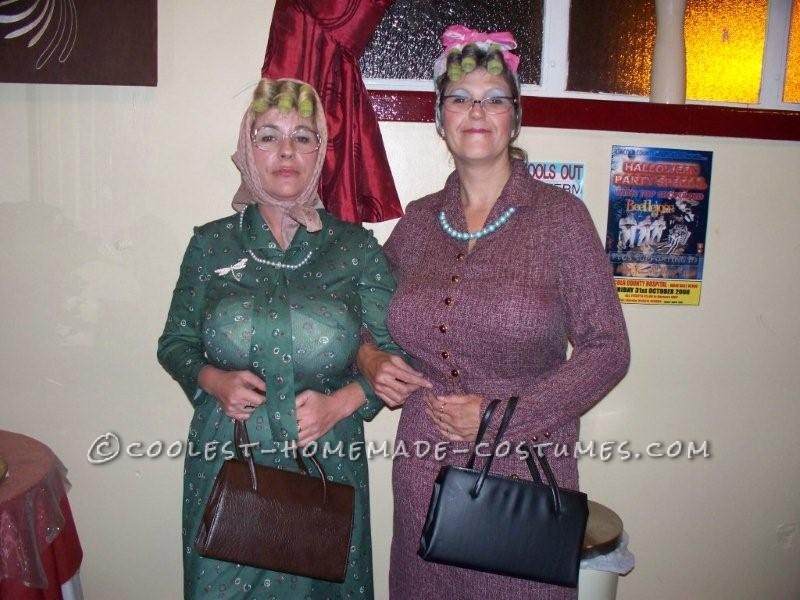 Quirky Homemade Costume Idea Edna And Mavis The Two Old Ladies