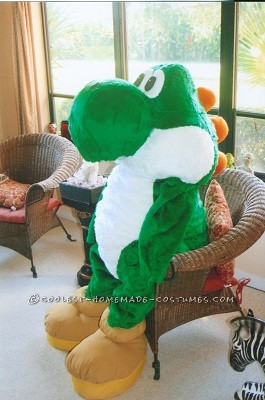 This Yoshi  costume was requested by my daughter and her friends. It is an iconic video game character and most children and young adults can ea