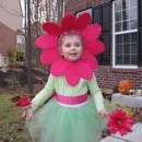 In keeping with the nature theme, our daughter dressed as a flower the year our son dressed as an apple tree!  To put together the flower costum