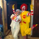 Me and my best friend always try and be something funny. This year we went at fast food legends Ronald McDonald and Colonel Sanders. It was all home