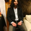 My husband and I created the geico caveman using a prosthetic from www.mostlydead.com and applied it using spirit gum and liquid latex.  That we