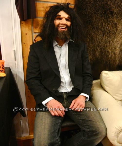 My husband and I created the geico caveman using a prosthetic from www.mostlydead.com and applied it using spirit gum and liquid latex.  That we