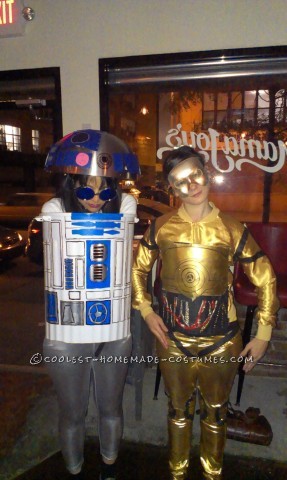 We love to craft our Halloween costumes and did this a couple years ago but didn’t get many great photos. We decided to revamp our costumes and