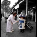 Cool Homemade Child's R2D2 Costume Made from a Collapsable Laundry Basket!