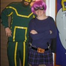 We made these costumes! I found the green sweatpants at a thirft store, bought a green ski mask and used yellow electrical tape to make the stripes f
