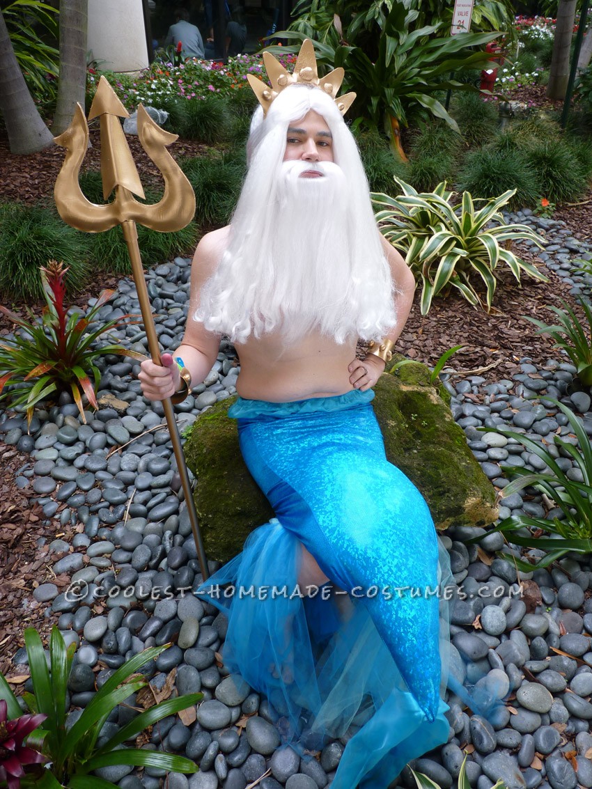 Coolest Homemade Halloween Costume Idea: King Triton, the Ruler of Atlantica