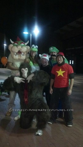 On the weeks preceeding halloween week 2012 our group put together six different mario kart character costumes complete with matching adult size big