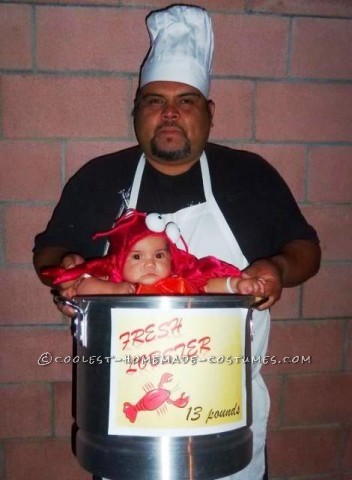 Coolest Homemade Lobster Baby and Daddy Chef Costumes - Baby Costume Ideas