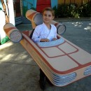 My eight year old daughter is a big Star Wars fan so this year I made her a landspeeder costume.  The vehicle is from Episode 4:  A New Hop