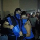My boyfriend and I LOVE Mortal Kombat so it was easy to decide what to be for Halloween. Sub Zero was easy despite the fact that I had to sew it by h