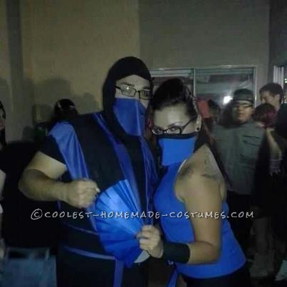 My boyfriend and I LOVE Mortal Kombat so it was easy to decide what to be for Halloween. Sub Zero was easy despite the fact that I had to sew it by h