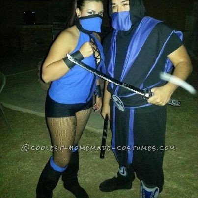 My boyfriend and I LOVE Mortal Kombat so it was easy to decide what to be for Halloween. Sub Zero was easy despite the fact that I had to sew it by h