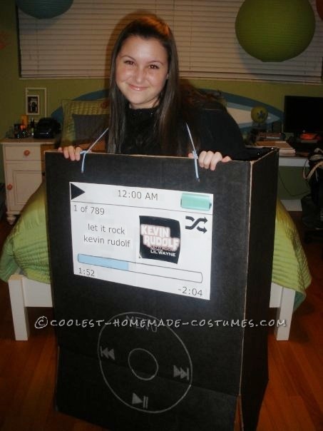 This Old-Fashioned iPod costume was so much fun to build and especially wear. It was definitely a crowd pleaser and I got so many compliments through