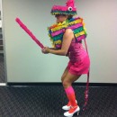 This was a time consuming costume to make but it was worth all the fun I had wearing it. I used to have Pinatas at all my birthday parties.  I j