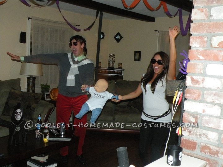 Our Scott and Kourtney costume was the simplest and cheapest costume we have ever done.  For Scott we used already on hand clothes (yes, the red