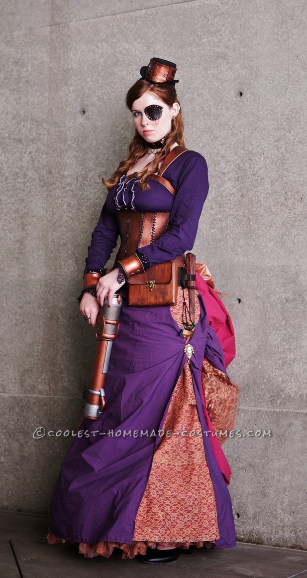 I love steampunk and I wanted a costume that would be elaborate, but fun to make. I have listed here every item and how it was made by order of compl