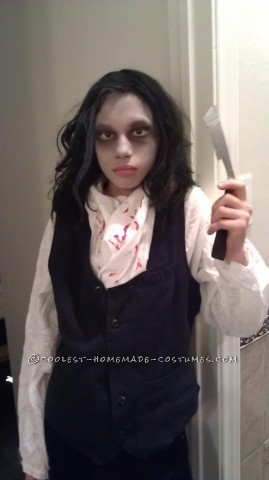 Last year ,my son was watching spooky movies during the Halloween season and decided he wanted to be Sweeney Todd for Halloween. I have always create