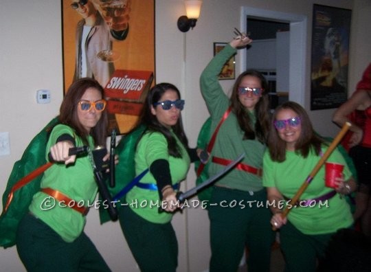 Homemade Teenage Mutant Ninja Turtles Group Costume