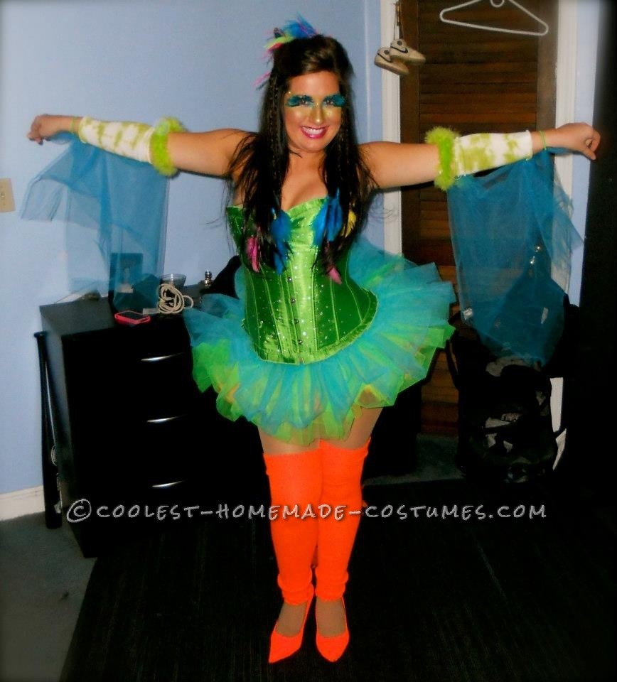 This year for my friends annual Halloween party I really wanted to be a bird. There was a two hundred dollar peacock costume I liked, but spending th