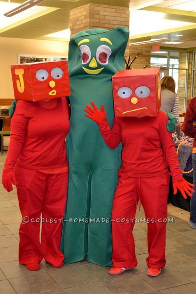 Every year we have a costume contest at work and I always try to make the costume.  My boss loves Gumby and brought in his bought costume and I