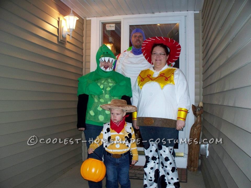 My son wanted to be Woody for Halloween. And as a 3 yr old, he wanted all of us to dress up with him. I was assigned Jessie, Daddy was Buzz Lightyear