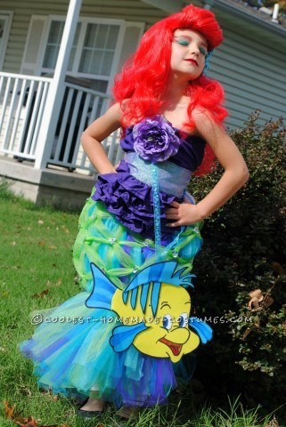Coolest Homemade Girl's Halloween Costume: Ariel