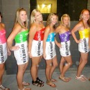 So for halloween my friends and I made vitamin water label dresses all out of duct tape.  We all chose different colors and different flavors. &