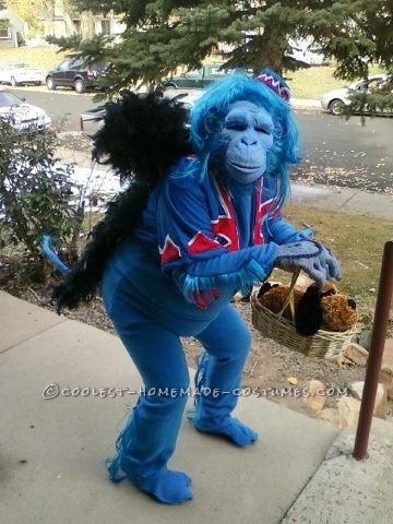 Original Blue Flying Monkey Homemade Halloween Costume