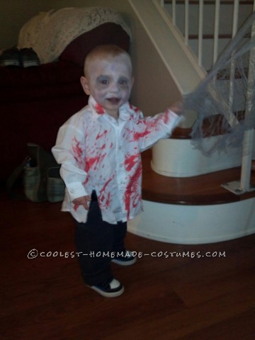 My son was 14 months old during this time and this was his first real Halloween.I wanted to turn him into something scary and cute at the same time