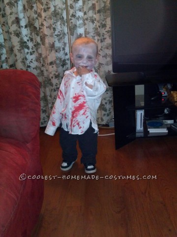 My son was 14 months old during this time and this was his first real Halloween.I wanted to turn him into something scary and cute at the same time