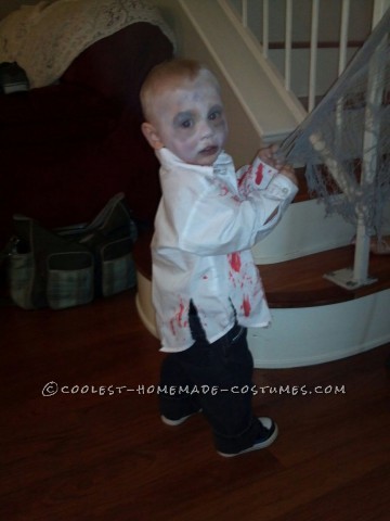 My son was 14 months old during this time and this was his first real Halloween.I wanted to turn him into something scary and cute at the same time
