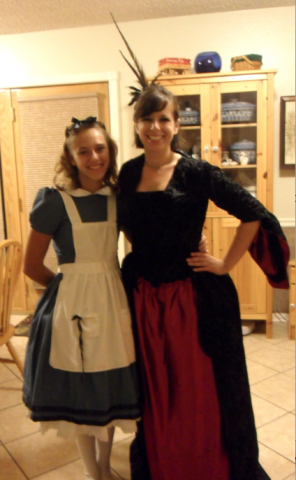 Homemade 1865 Alice in Wonderland with Hoopskirt Costume