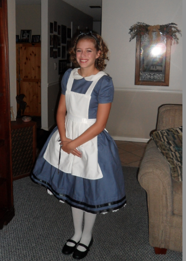 Homemade 1865 Alice in Wonderland with Hoopskirt Costume