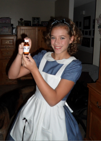 Homemade 1865 Alice in Wonderland with Hoopskirt Costume