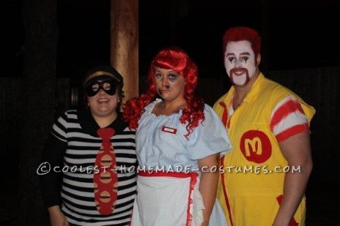 Angry Ronald McDonald and Wendy Couple Costume: This year I thought it would be fun to create a back story for two of the most well know fast food characters. Ronald and Wendy are in a relationship